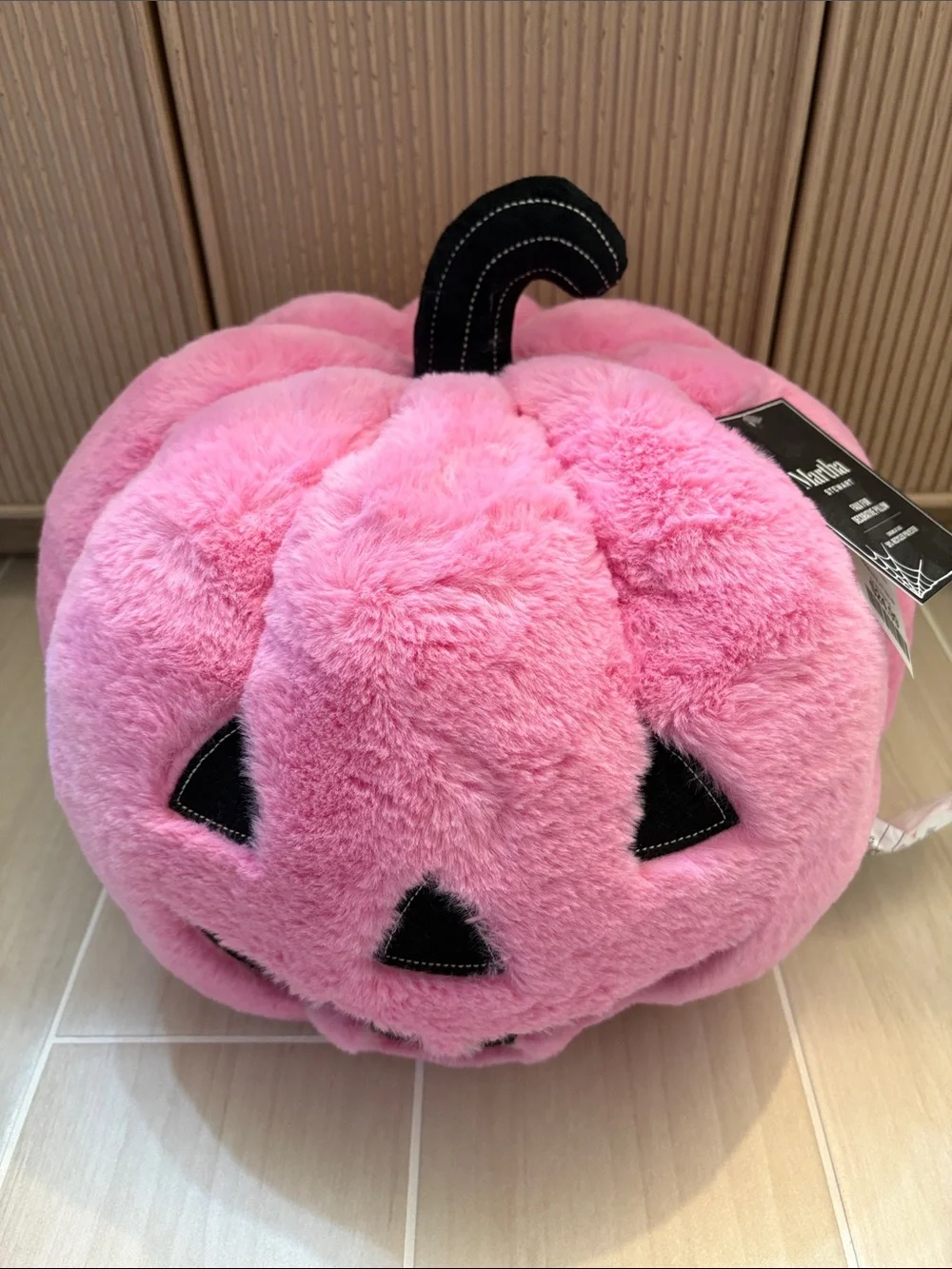 Martha Stewart Pink Plush pumpkin pillow